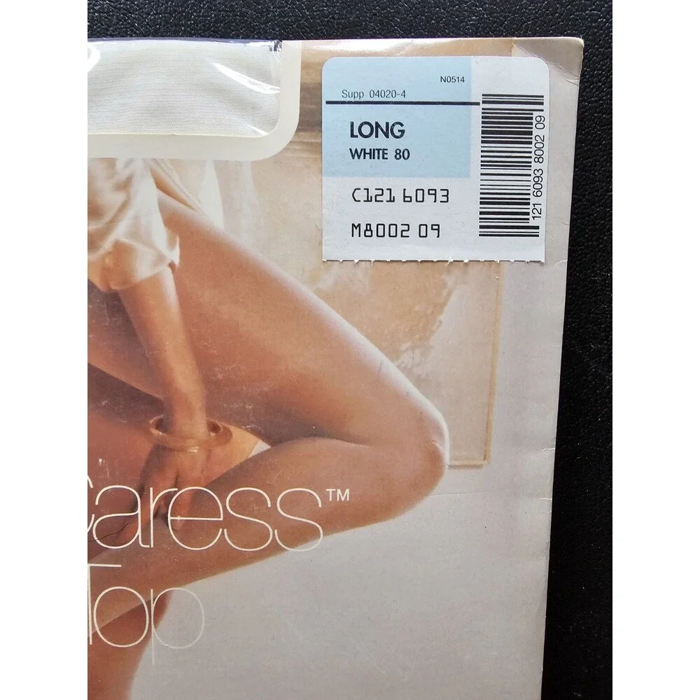 JCPenney Sheer Caress Sheer Sandalfoot White Size Long